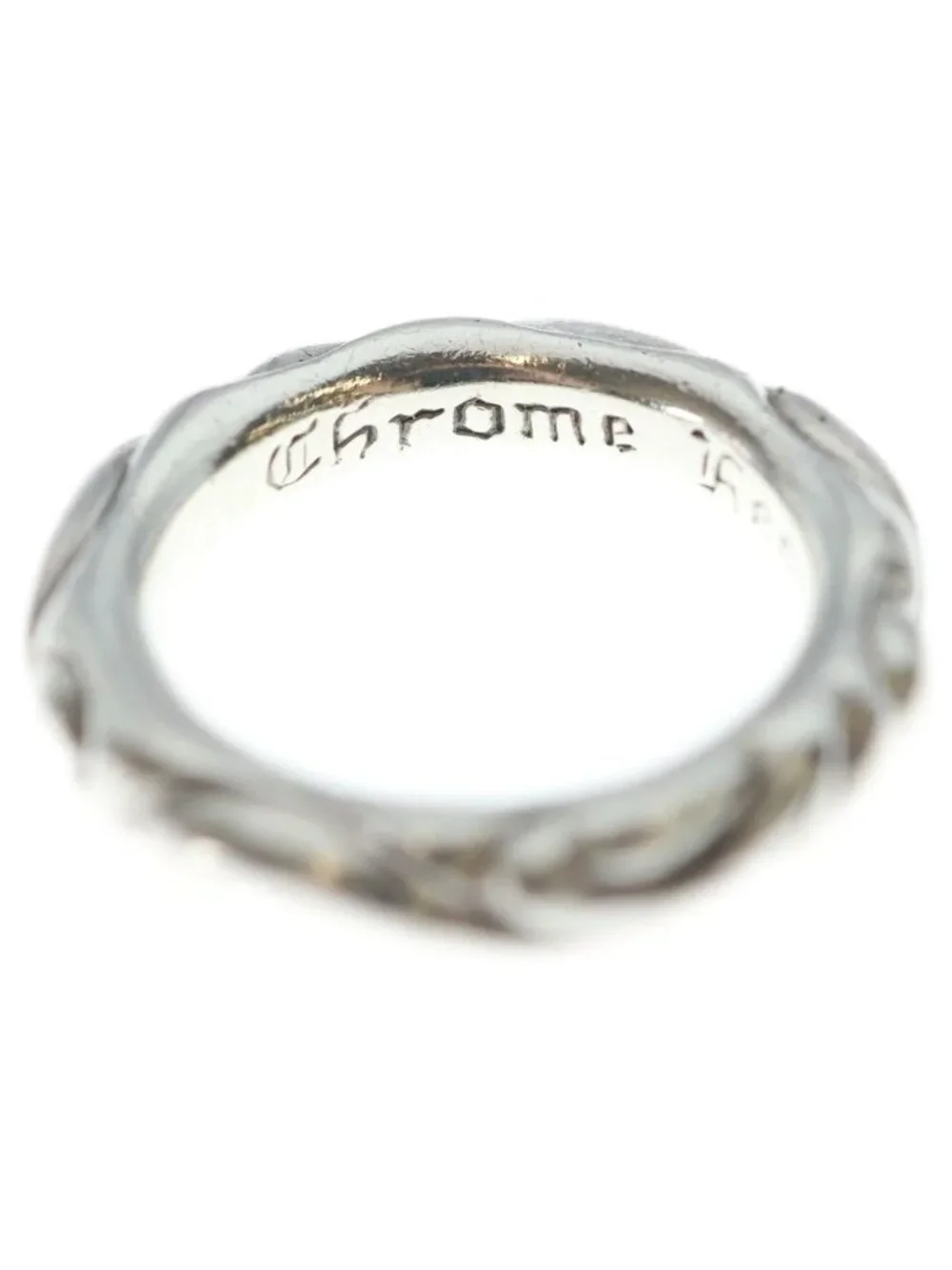 Chrome Hearts Scrl Band Scroll Ring Silver